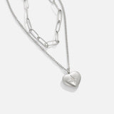 Angélique – Silver Necklace Featuring a Square Pendant