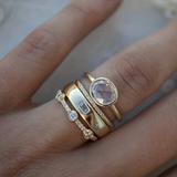 Lily - Classic Gold and Zirconia Ring Collection