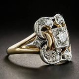 Antique Gold Zirconia Ring