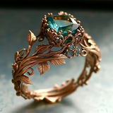 Eco-Friendly Green Crystal Ring