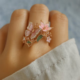 Natural Light Zirconia Butterfly Ring