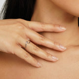 Imari Silver Curved Wave Ring