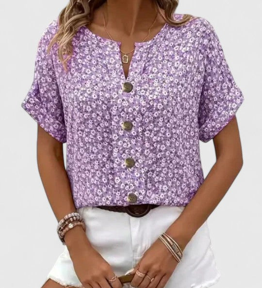 Coralie | Chic Floral Summer Blouse