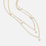 Tania – Contemporary Layered Gold Necklace with Link Design