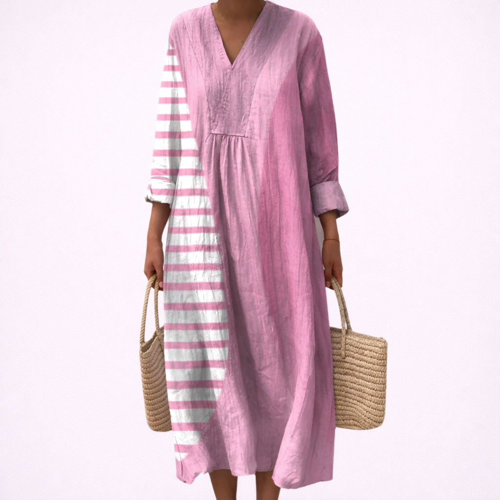Nadine - Flattering Printed Summer Dress