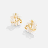 Léa – Floral Detail Gold Earrings