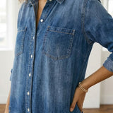 Anaïs | Vintage Denim Button-Up Jumpsuit