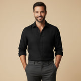 The Zurich Vintage Long Sleeve Linen Shirt for Men