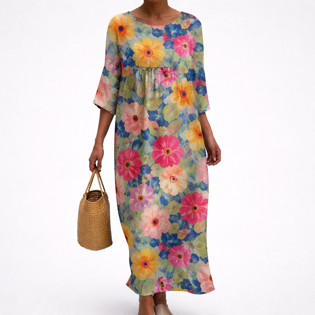 Solène - Chic and Comfortable Long Flowing Dress
