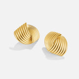 Anaïs – Fan-Shaped Gold Earrings
