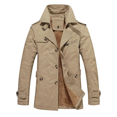 Étienne™ | Sophisticated Men's Trench Coat Featuring Quilted Accents